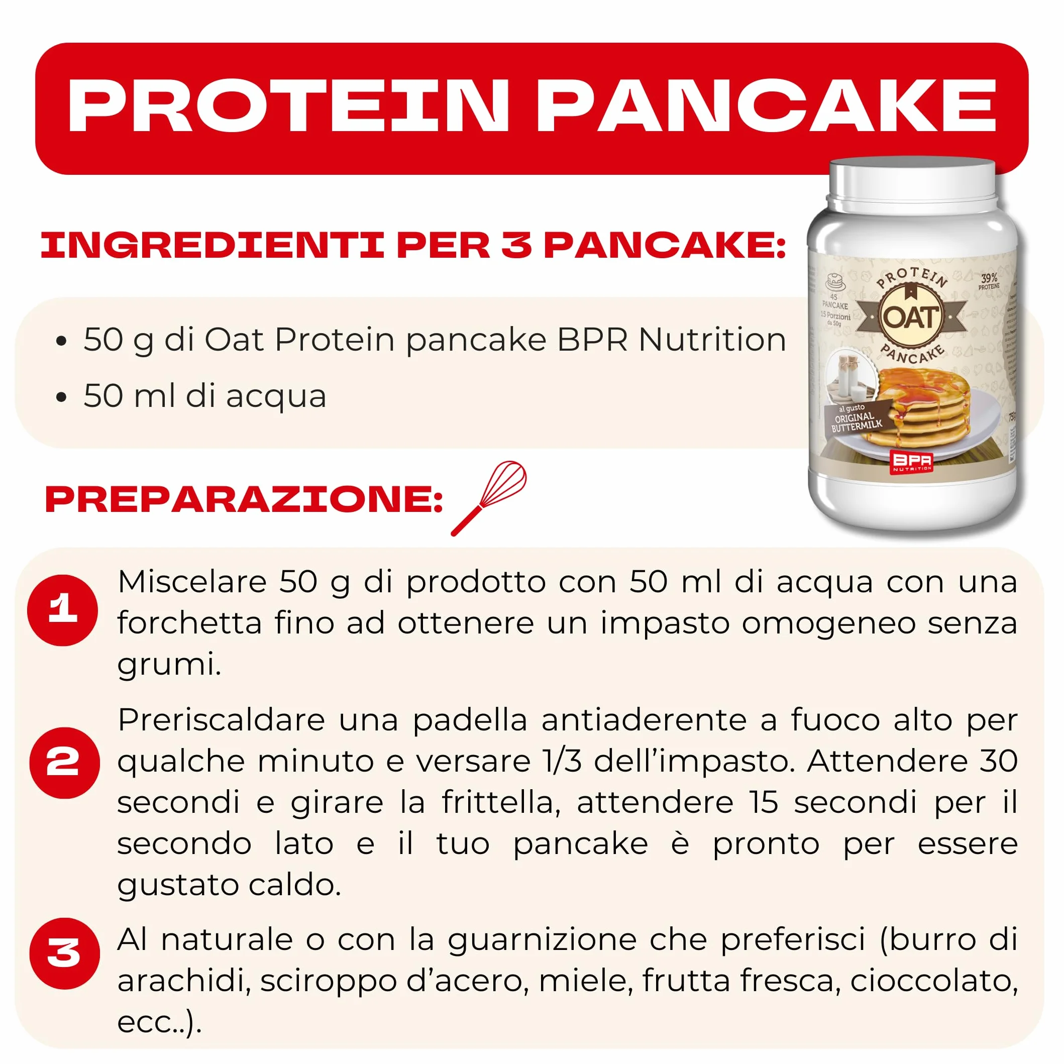 BPR NUTRITION OAT PROTEIN PANCAKE 750 GR Original