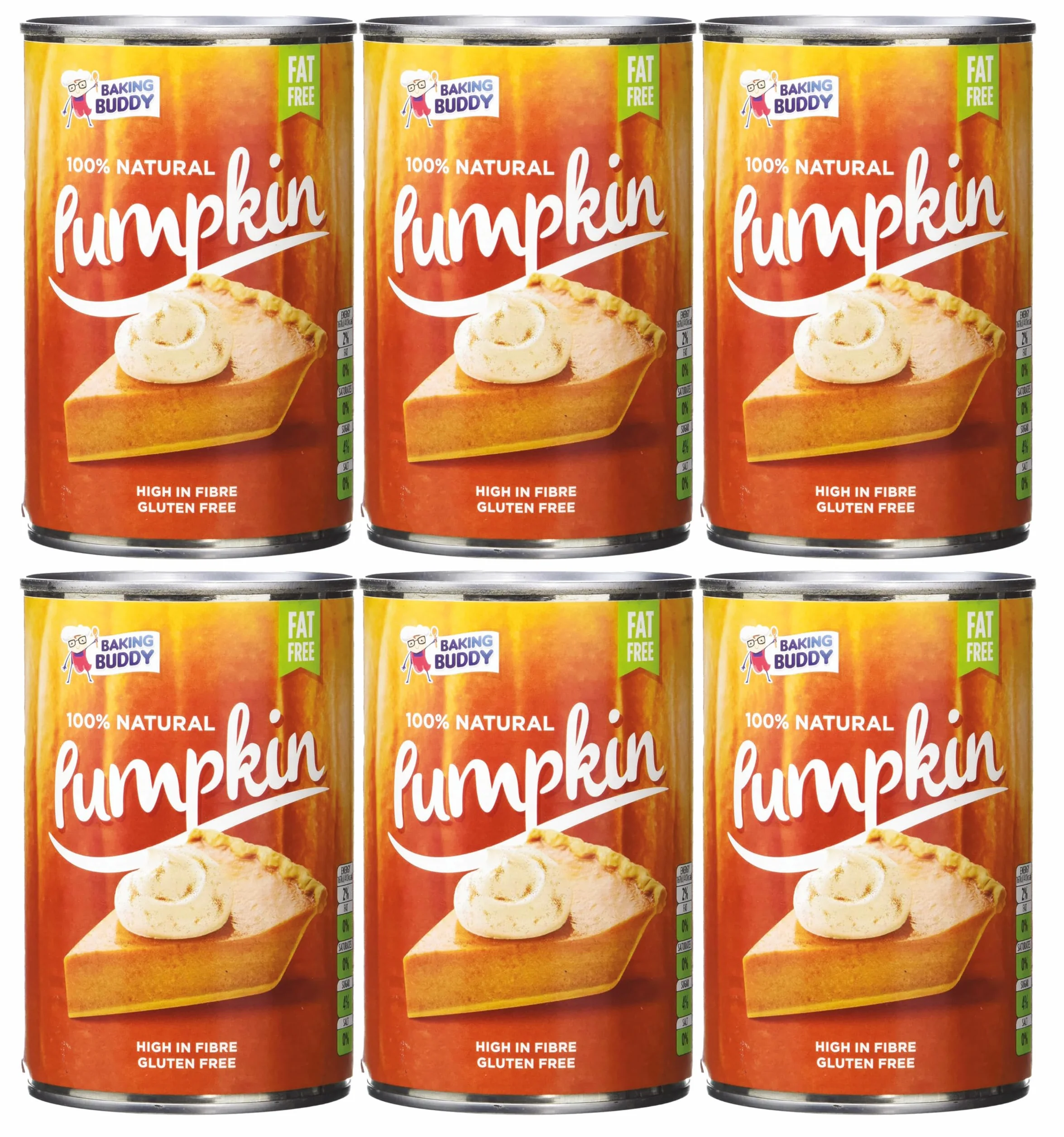 Baking Buddy 100% Natural Pumpkin Puree - 2 Cans Pack