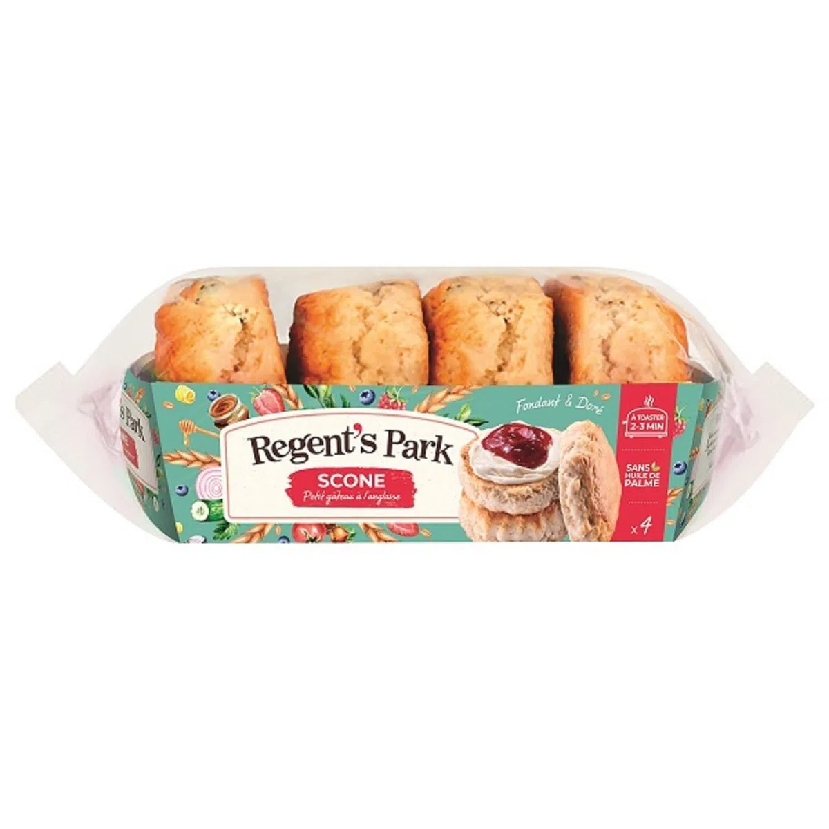 REGENT'S PARK – Scones Nature Traditionnels, Texture Légère et Fondante, Paquet 240g - Le Lot De 3