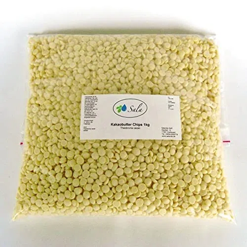Sala beurre de cacao chips pastilles qualité alimentaire conv. 1 kg sac de 1000 g