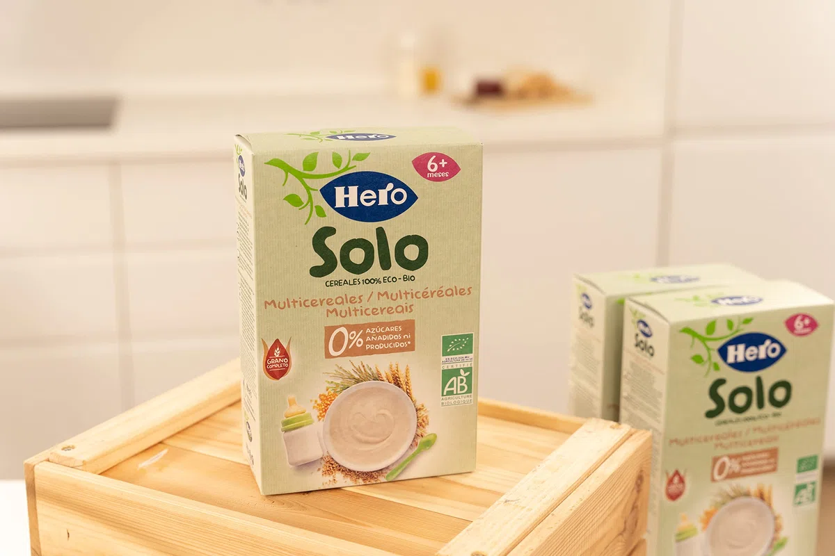 Hero Solo Bouillie Multicéréales Bio – Céréales Bio, Grain Complet, Sans Sucres Ajoutés et Sans Lait - pour Bébés Dès 6 Mois - Lot de 6 X 300 g