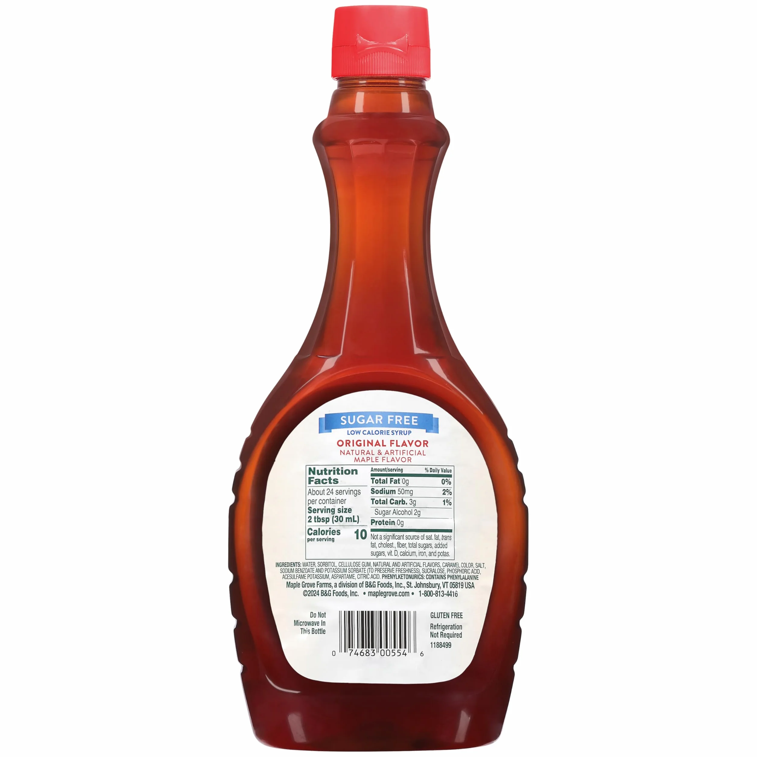 Maple Grove Farms Vermont Sugar Free Syrup, 24 Ounce