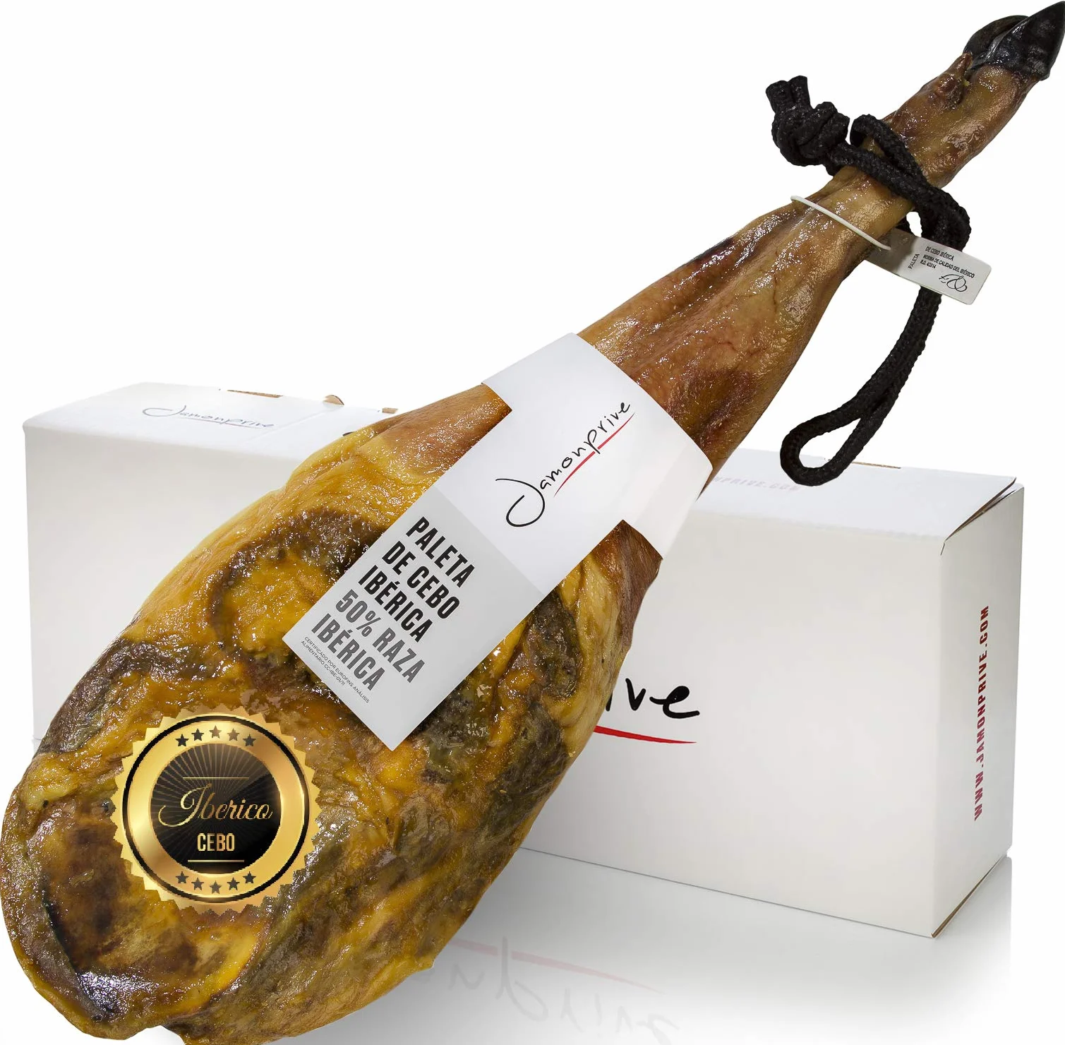 Jambon Pata Negra Ibérique (Épaule) 4 - 4.5 Kg - Jamón Ibérico Espagnol Cebo