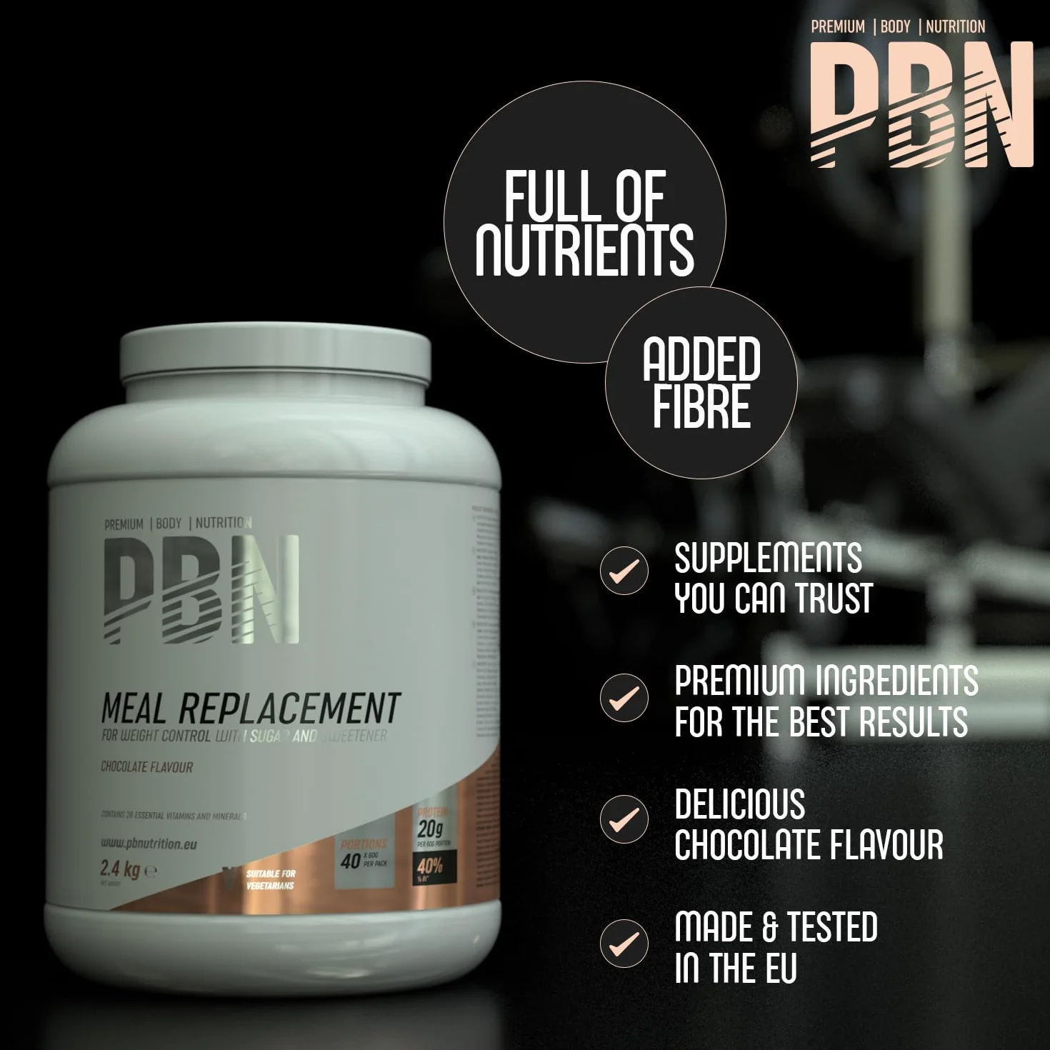 PBN Premium Body Nutrition - Substitut de Repas Chocolat