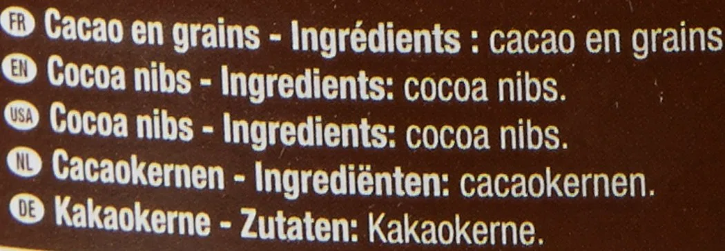 CACAO BARRY Grue/Eclats de 100% Cacao Torréfiés 1 kg
