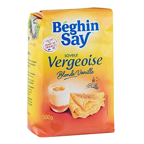 BEGHIN SAY - Vergeoise Blonde Vanille 500g : le sucre idéal pour des pâtisseries pleines de douceur ! - Le Lot De 4
