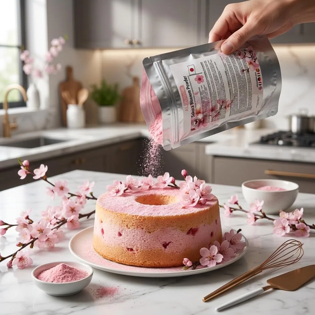 Poudre de Fleurs de Sakura Premium 200 g - Origine Japon - Sakura Blossom 100% Pure - Poudre de Pétales - Pâtisserie, Desserts, Boissons, Bubble Tea & Cuisine Japonaise