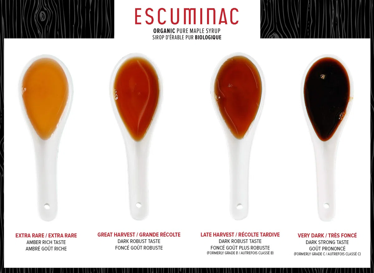Escuminac Récolte Tardive, Sirop d'Érable Canadien, 100% Pur et Certifié Biologique. Sirop d'Érable Artisanal, Canada Catégorie A Foncé Goût Robuste, 1L