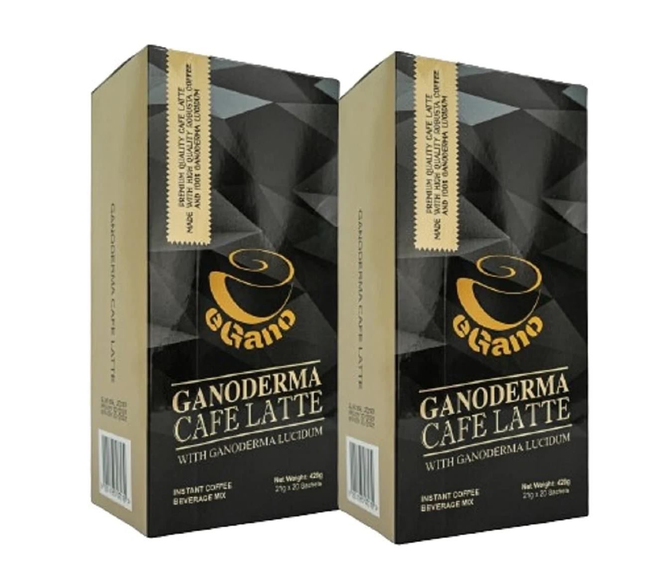 eGano Set de 2 boîtes Ganoderma Cafe Latte (21g x 20 sachets / boîte)