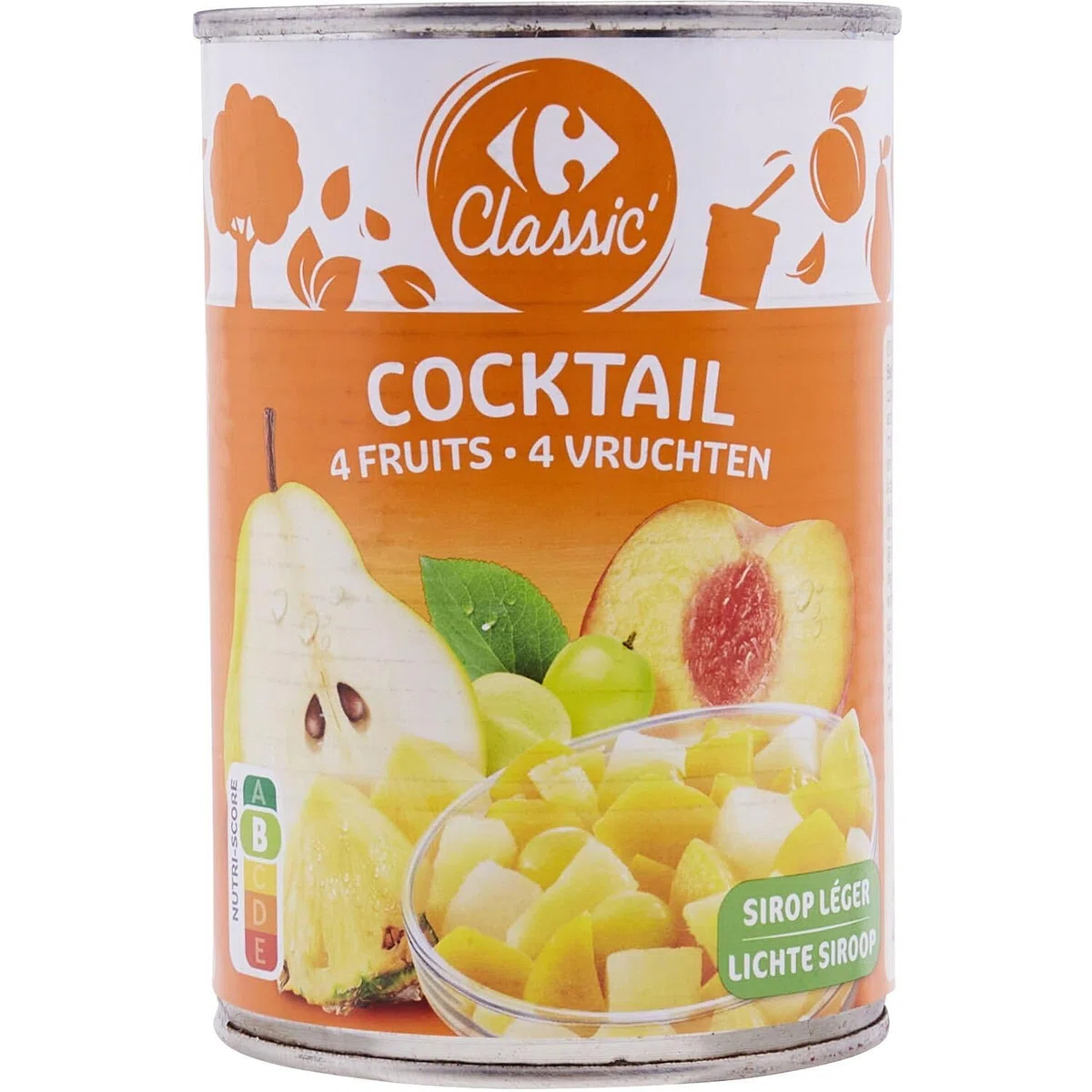 CARREFOUR CLASSIC – Fruits au Sirop Doux, Mélange Fruité Rafraîchissant pour Vos Desserts (250g) - Le Lot De 4
