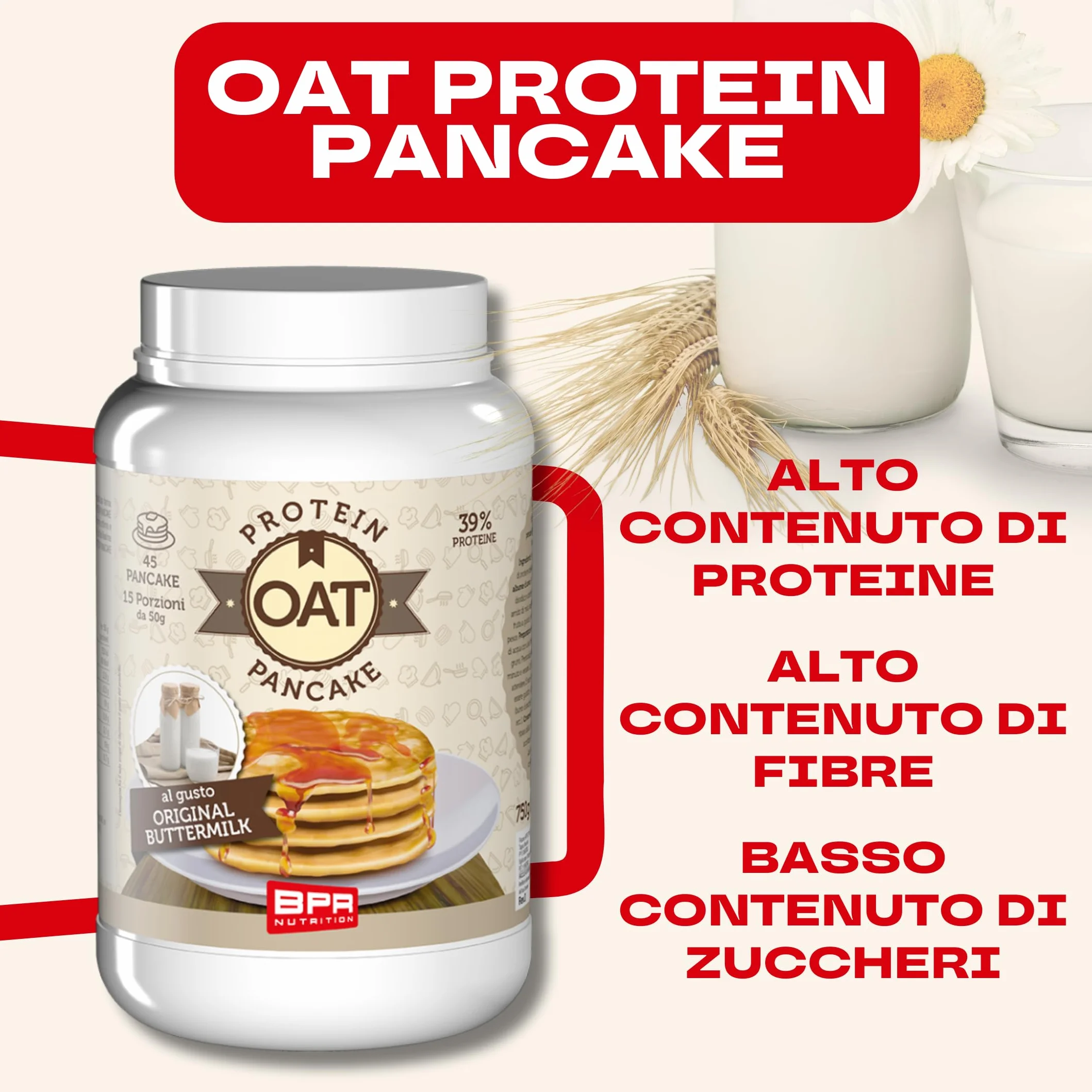 BPR NUTRITION OAT PROTEIN PANCAKE 750 GR Original