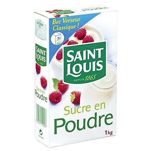 SAINT LOUIS - Sucre En Poudre Classique À Bec Verseur 1Kg - Lot De 4