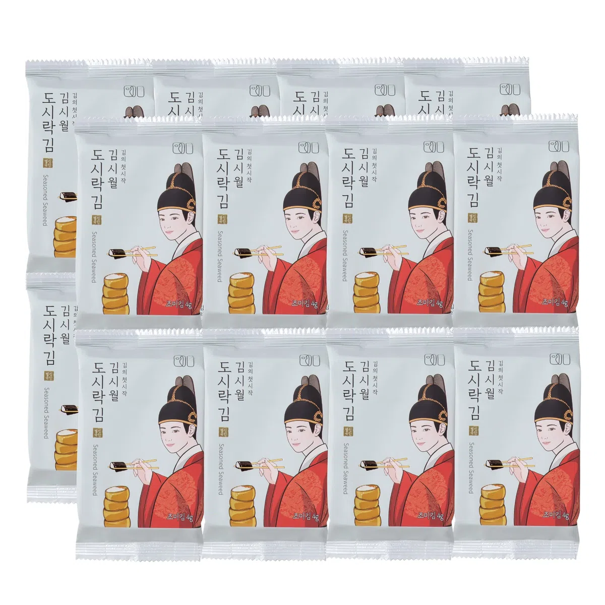 [16 Pack] Algues rôti haut de gamme Snack [Coréenne] Croustillant, rôti et légèrement salée, source d'oméga 3, des collations santé Vegan, feuilles d'algues Nori de première qualite