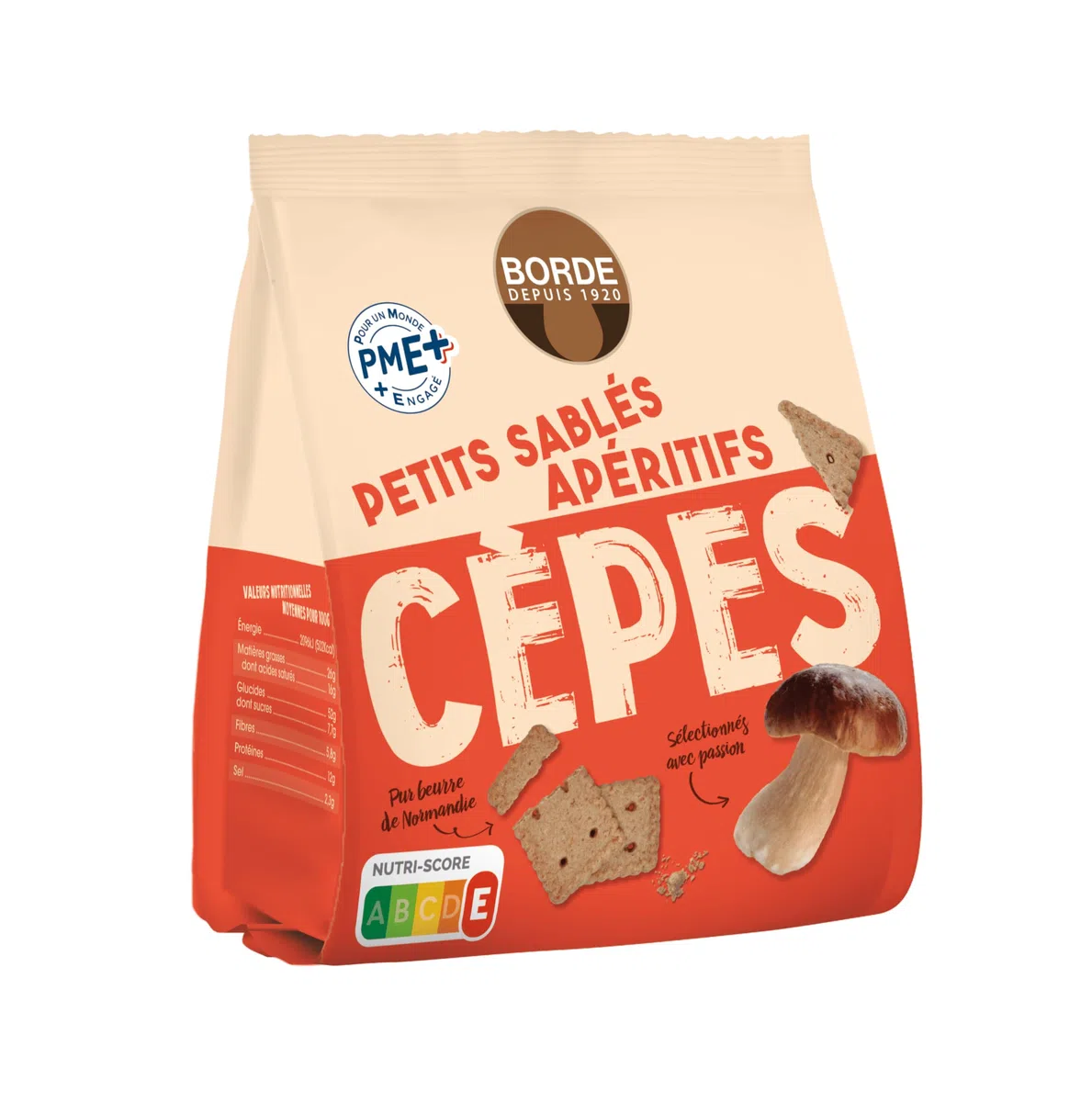 Petits sablés apéritifs aux cèpes 100g Borde
