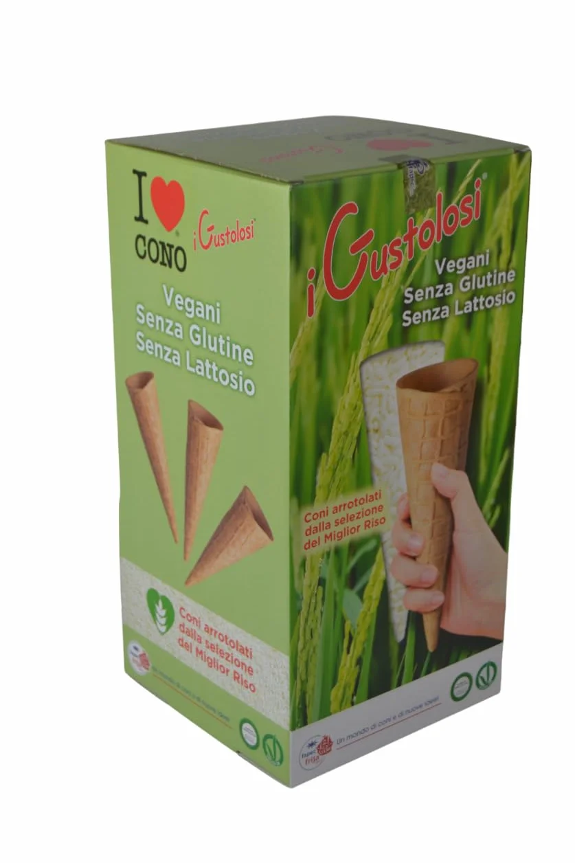 PJaspert Eiswaffeln | Cornets de crème glacée "Sans gluten" plaxé séparément 135x46mm (40 pièces)
