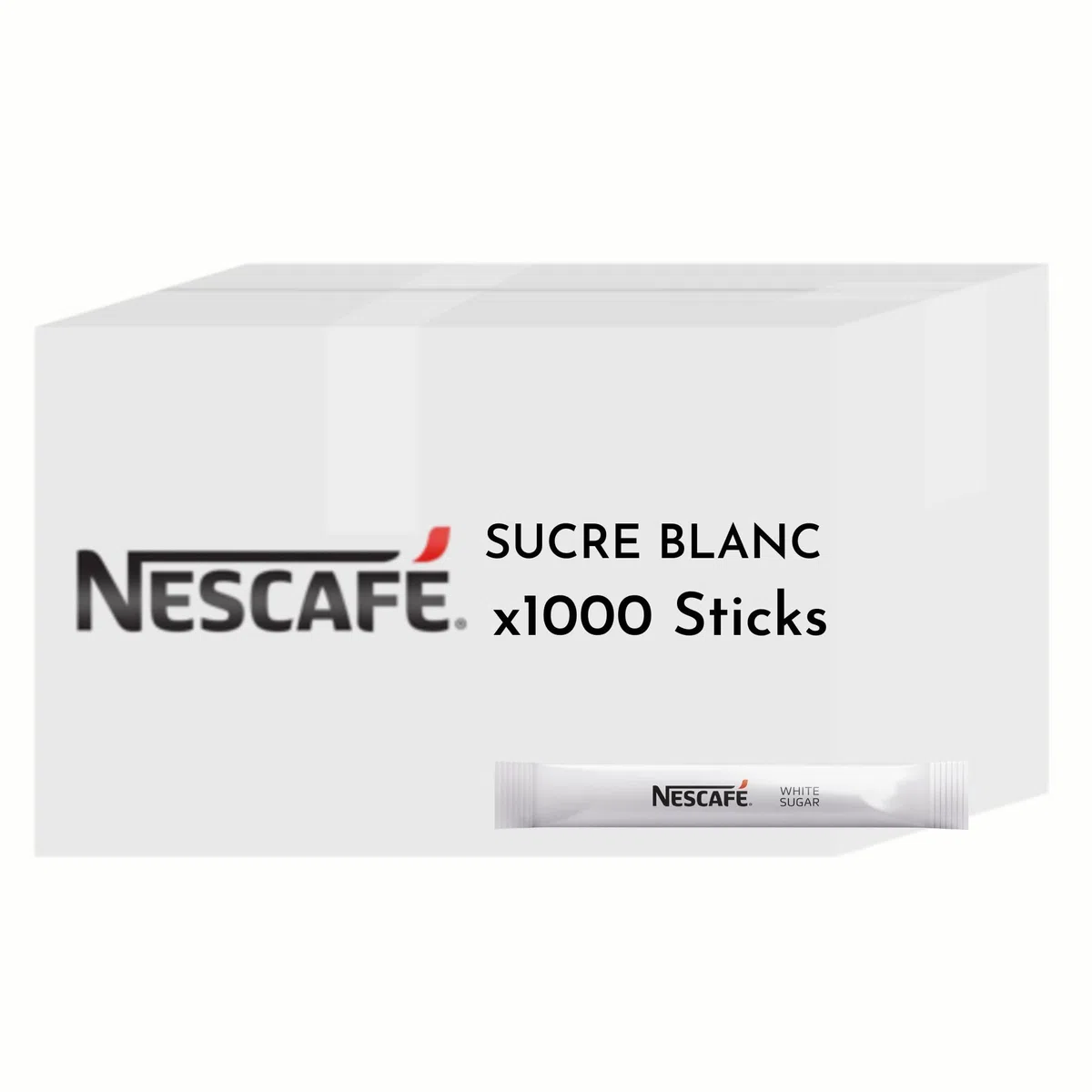 NESCAFÉ Sticks Sucre Blanc - Dose Individuelle 4g - Pause Café - Pour Sucrer Café, Thé, Chocolat Chaud - Carton de 1000 Dosettes de 4g - 4 kg