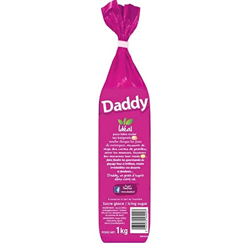 SUCRE GLACE SACHET POLY 1KG, DADDY, LOT DE 4