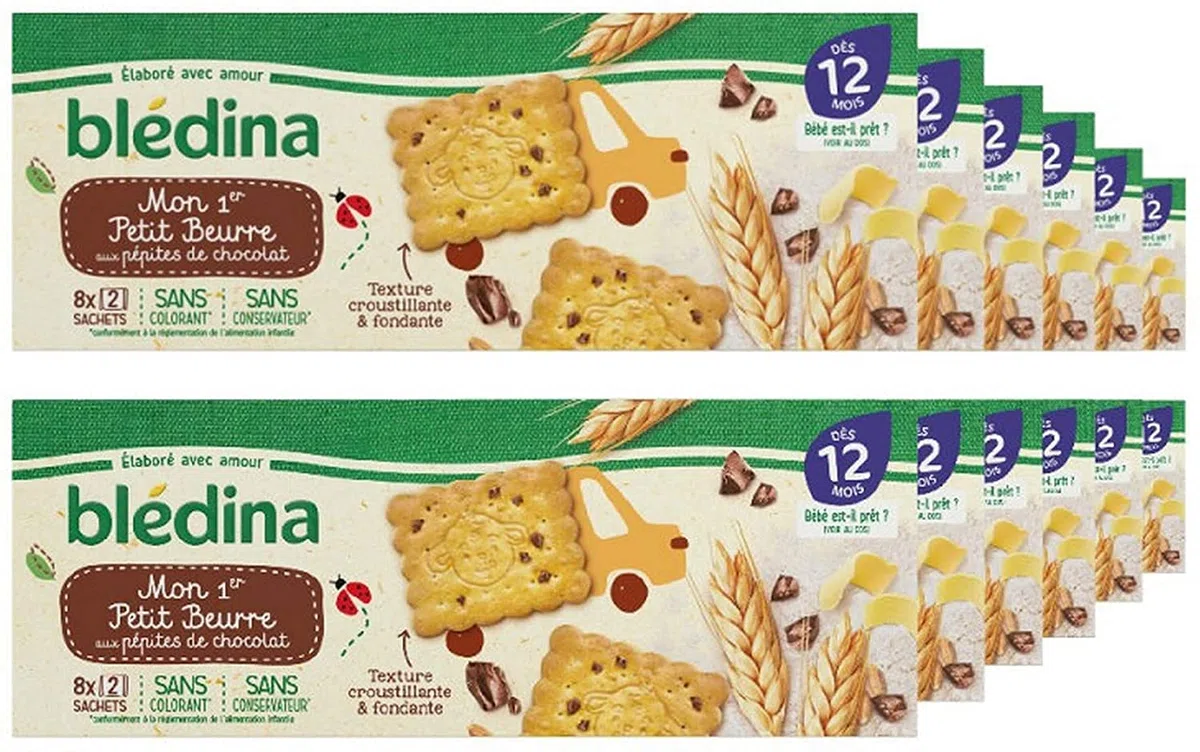 Blédina Mon 1er Petit Beurre aux Pépites de chocolat lot de 12