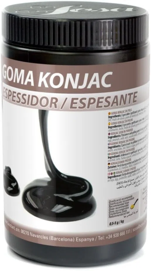 Gomme soda de konjac - Épaississant texturant - Excellente absorption d'eau - Pot de 600g - Usage professionnel