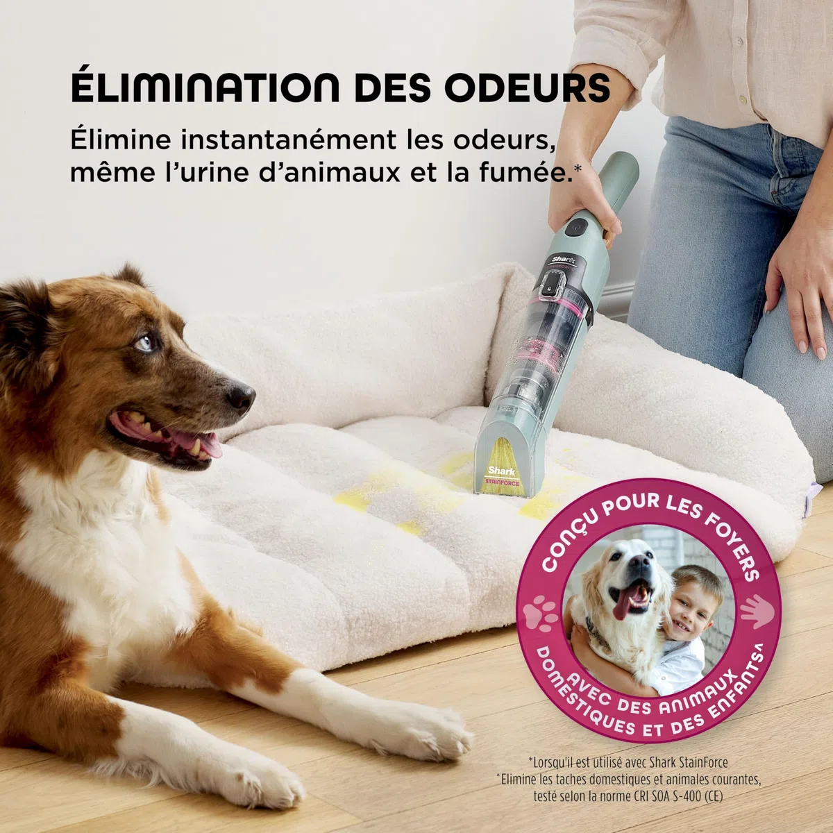 Shark StainForce – Recharge détachante de solution à double formule, lot de 2, pour lutter contre les taches tenaces et éliminer instantanément les odeurs, 2 x 500 ml, XSKBDHXCM500EU