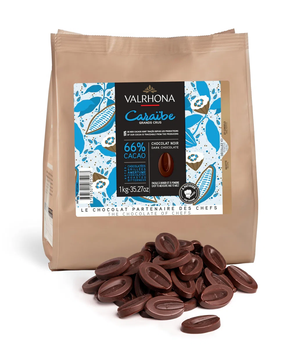 Sac de fèves Caraïbe 66 % Valrhona