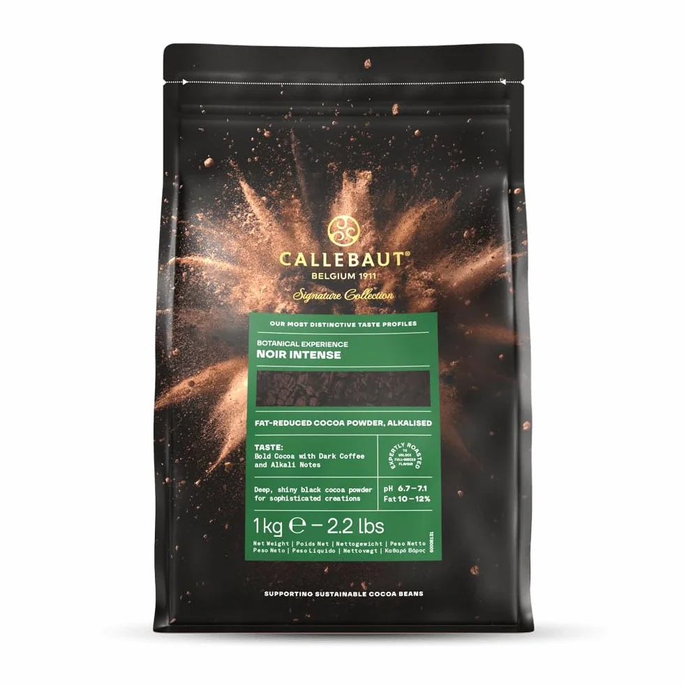 Callebaut Poudre de cacao Noir Intense - 1 kg de cacao noir premium (transformé)