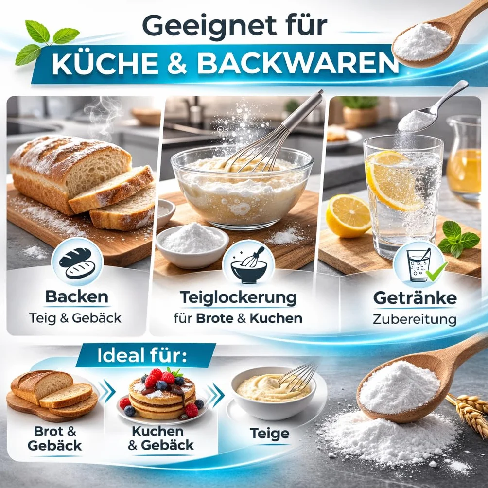 GiDeli Bicarbonate de Soude Qualité Alimentaire 30kg - Poudre de bicarbonate de sodium sans additifs - Idéal pour cuisiner, pâtisser, laver et nettoyer - Utilisation polyvalente dans la maison