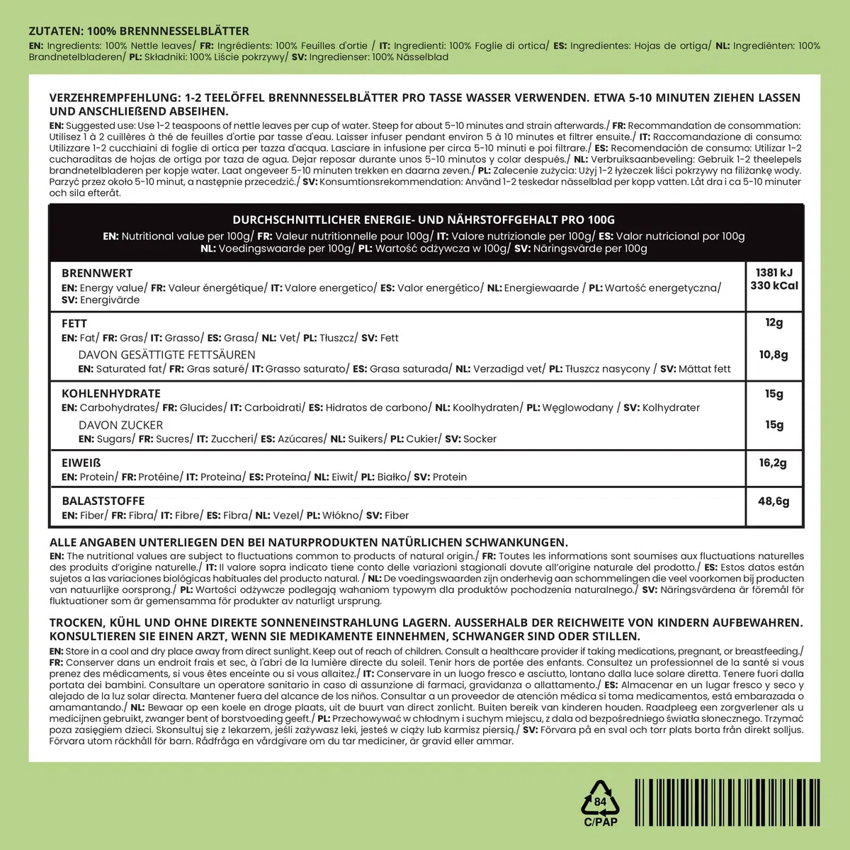 IDDA Herbal Noix de Coco Desséchée 1kg, Chair de Noix de Coco Crue Râpée pour Pâtisserie