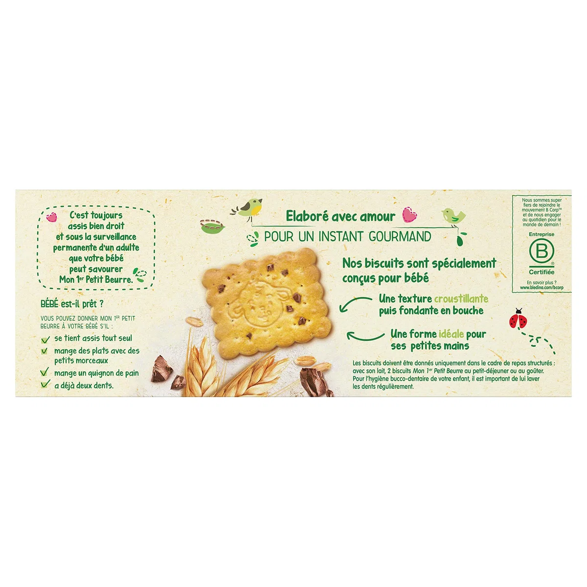 Blédina Mon 1er Petit Beurre aux Pépites de chocolat lot de 12