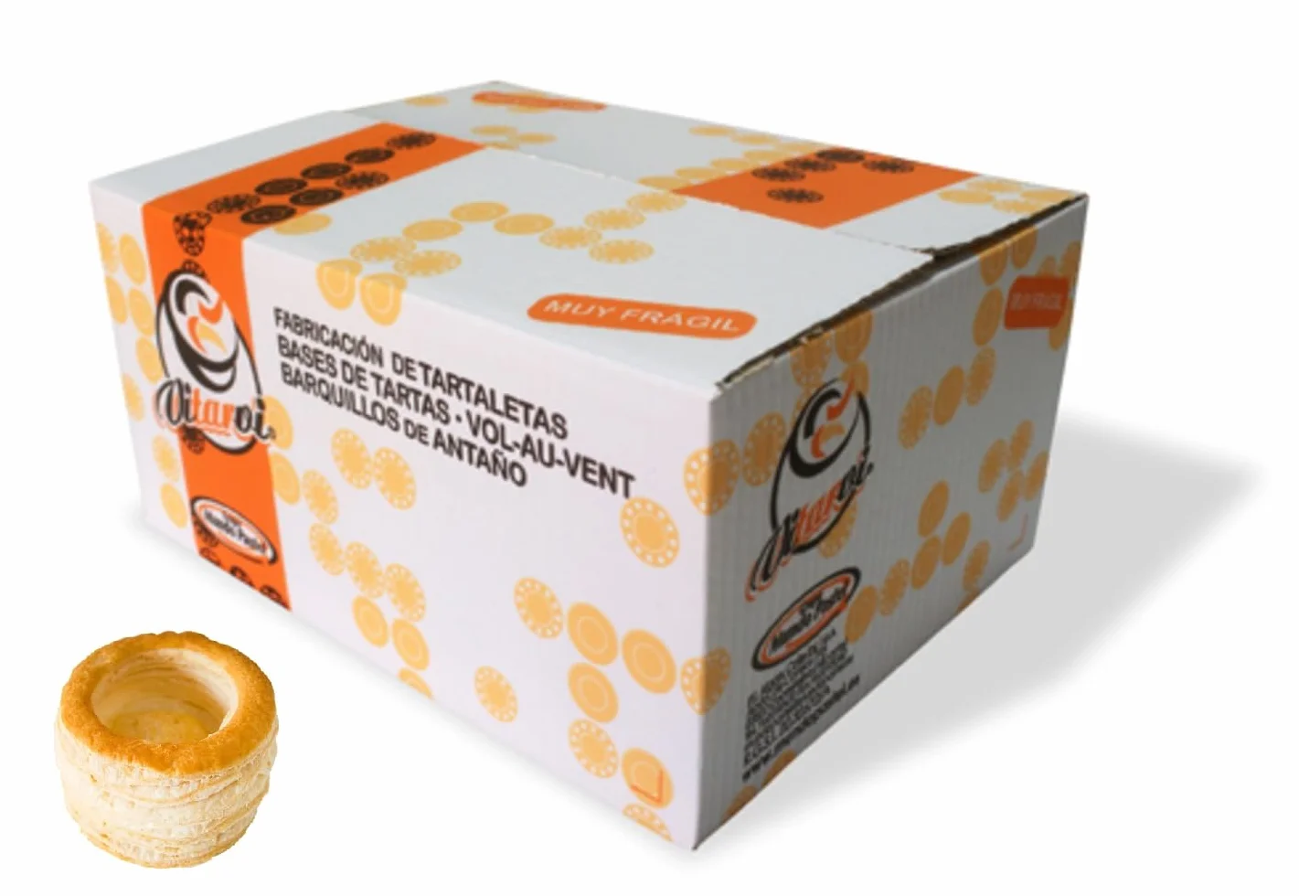 Vol au Vent de pâte feuilletée ronde Mariola 75 mm Vitarvi 60 unités Pastel World