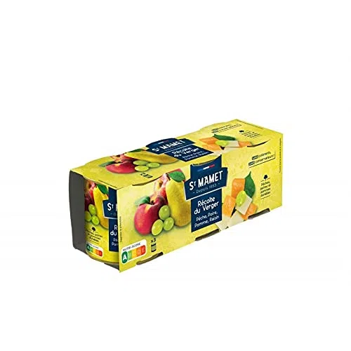 ST MAMET - Coupe de Fruits du Verger en Sirop Léger - Saveurs d'Automne - Boîte de 375g - Lot De 4 - Vendu Par Lot
