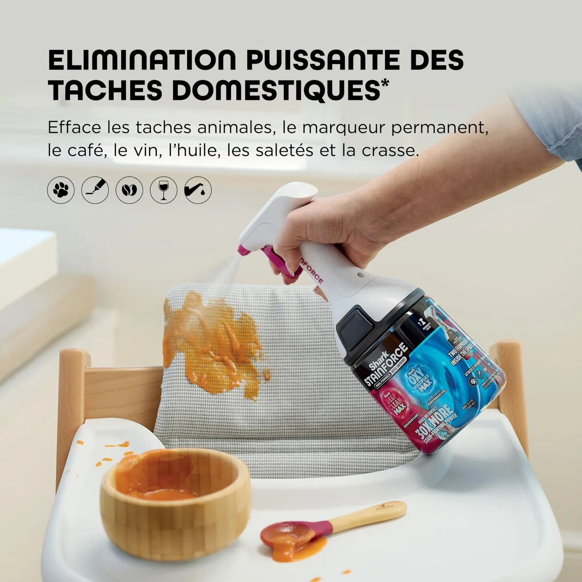Shark StainForce – Recharge détachante de solution à double formule, lot de 2, pour lutter contre les taches tenaces et éliminer instantanément les odeurs, 2 x 500 ml, XSKBDHXCM500EU