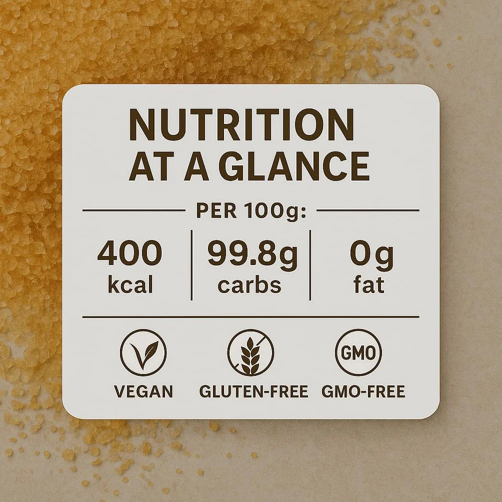 GiDeli 4 x 5 kg de sucre brun non raffiné