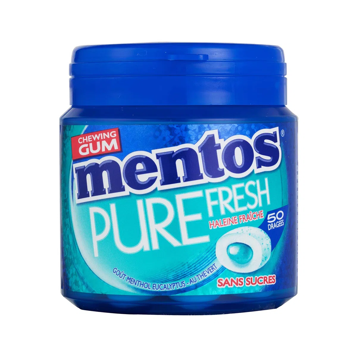 Mentos Gum Pure Fresh Menthol Eucalyptus - Pack de 4 Boîtes