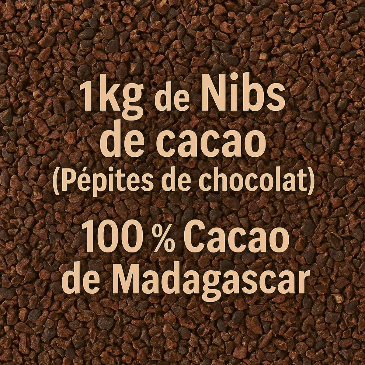 1 Kg - Raw Cacao Nibs Criollo – Grué de Cacao 100% Pur - Riche en Fer & Magnésium – Superfood de Madagascar – Direct de notre Coopérative Solidaire