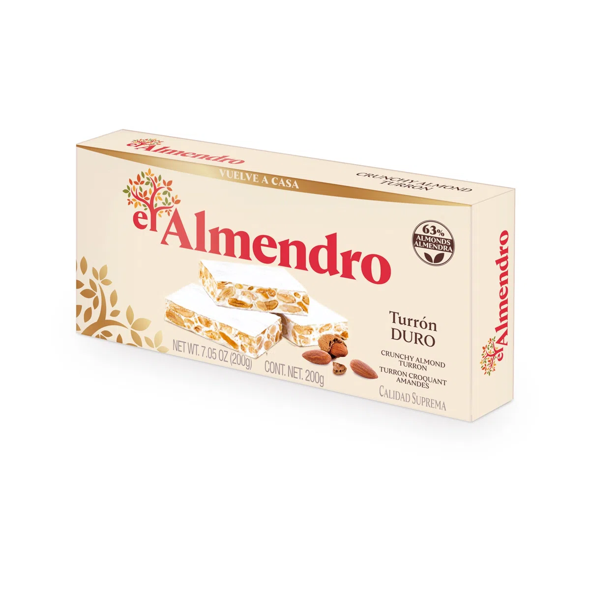 El Almendro Turron Dur Suprema 200 Gr Lot De 6 , G (Lot 6)