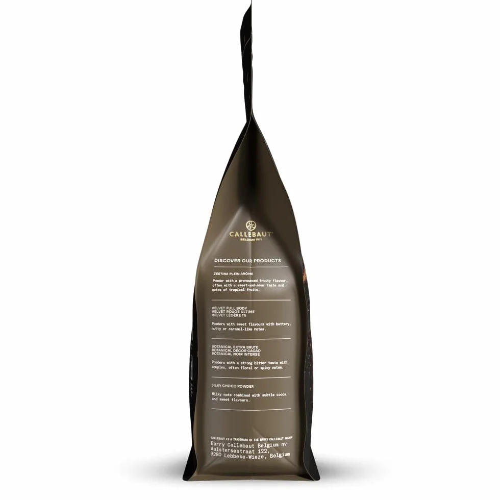 Callebaut Poudre de cacao Noir Intense - 1 kg de cacao noir premium (transformé)