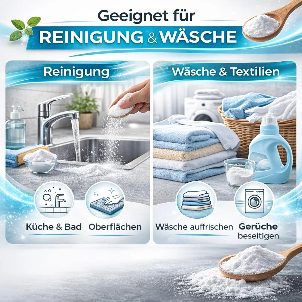 GiDeli Bicarbonate de Soude Qualité Alimentaire 30kg - Poudre de bicarbonate de sodium sans additifs - Idéal pour cuisiner, pâtisser, laver et nettoyer - Utilisation polyvalente dans la maison