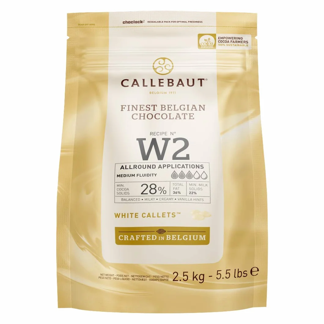 Callebaut W2NV 28% "Select" White Chocolate Chips Easymelt (Callets) (1 x 2,5 kg)