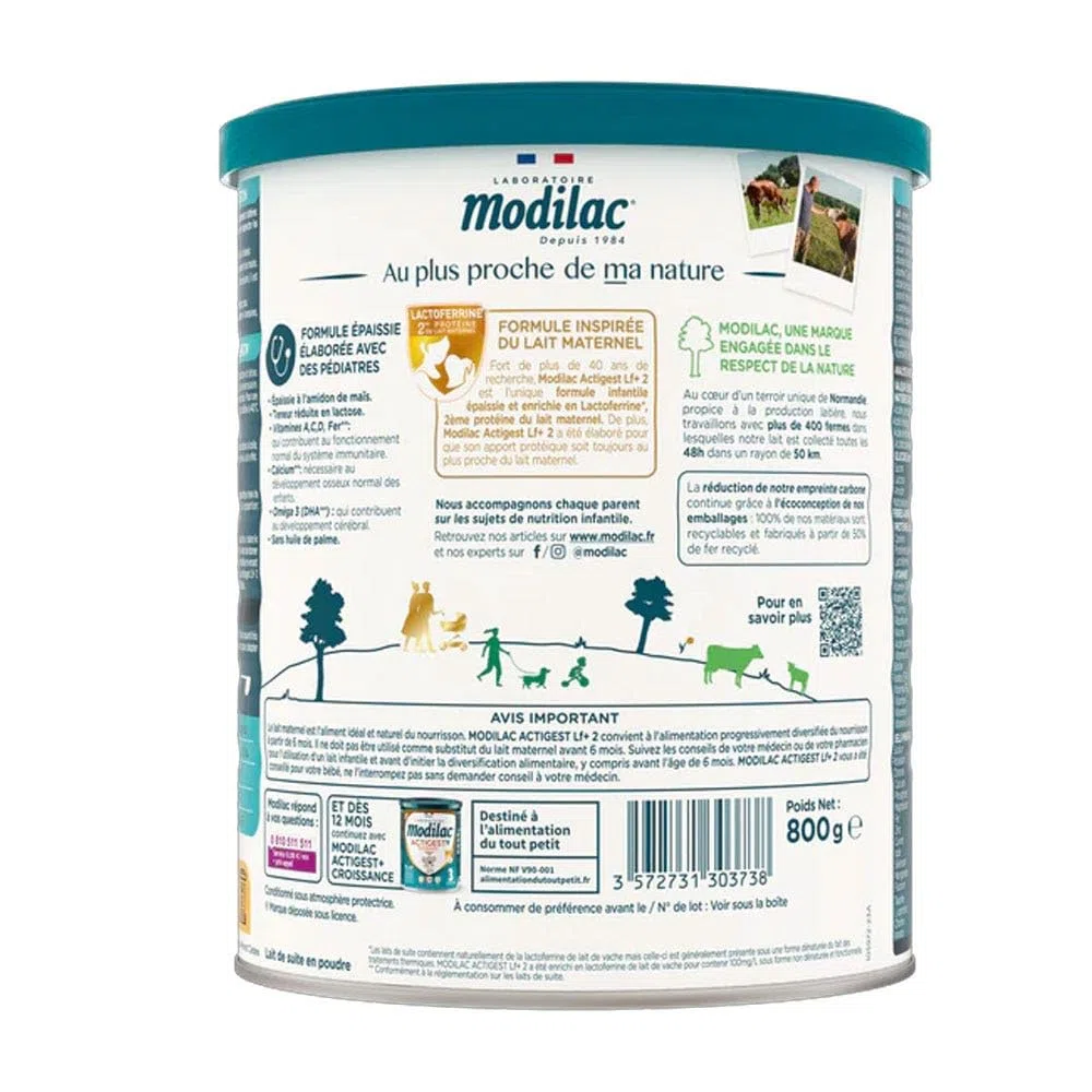 Modilac Actigest 2E Âge de6 à 12 Mois, 800g