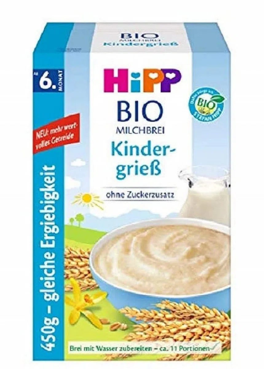 Hipp Bouillie de lait bio pour enfants, paquet de 4 (4 x 450g)