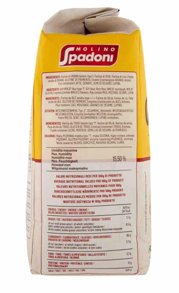 Farine de Blé Tendtre Péparation Spadoni Pour Gran Pinsa Alla Romana 5kg/Sac - Offres 1, 2, 3 et 4 Sacs (1 sac)