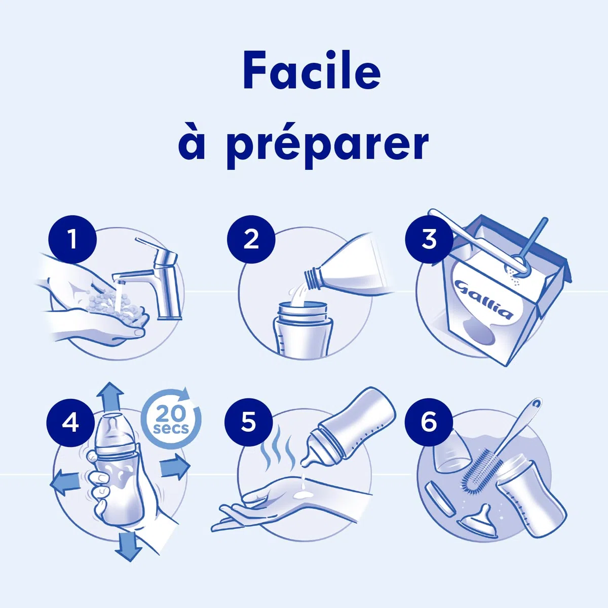 Laboratoire Gallia - Calisma 2ème âge - Lait en Poudre Enrichi en Vitamines A, C & D - Sans Huile de Palme - Bébé de 6 à 12 mois - Lot de 3x1,2kg