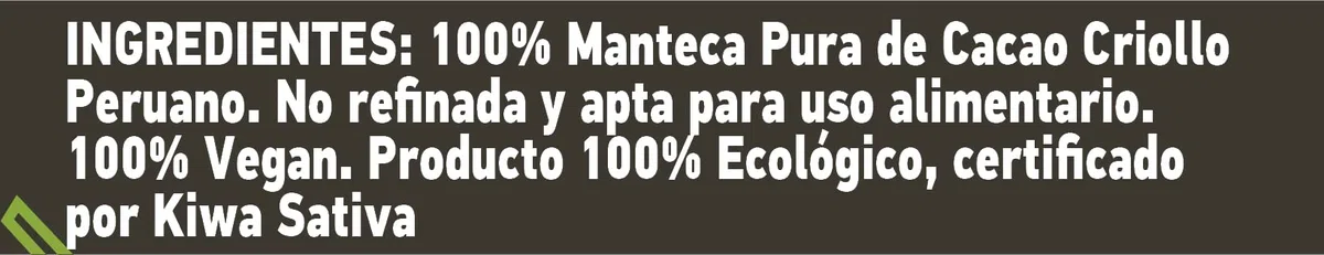 Bio | BAMBOO STORY | Beurre de Cacao | Pérou | Pressé à Froid | CRIOLLO | 400g
