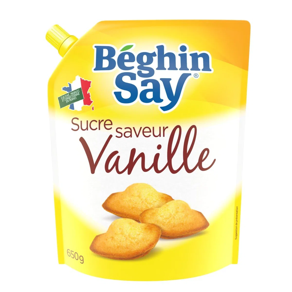 Sucre Poudre Vanille BEGHIN SAY - la poche de 650 g Lot De 3 - Par Lot